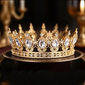 Корона золота з прозорим камінням