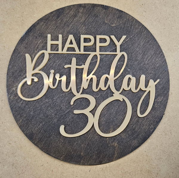 Топер "Happy Birthday 30" #655
