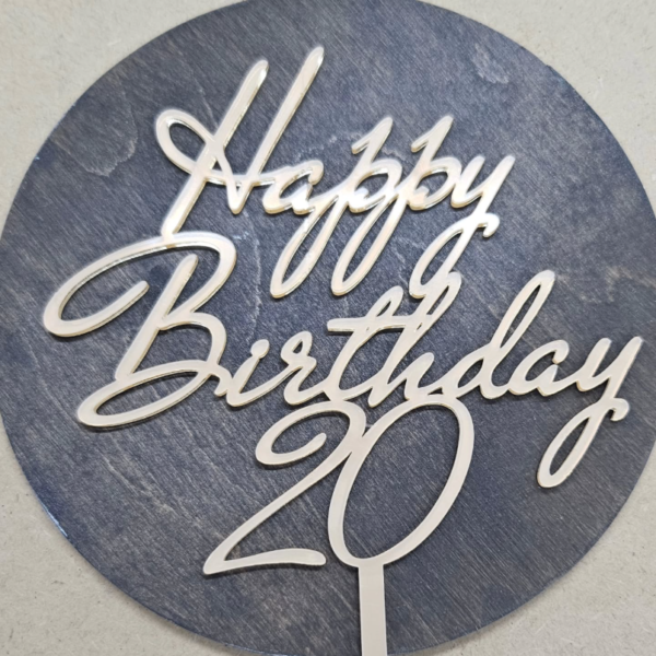 Топер "Happy Birthday 20" #634