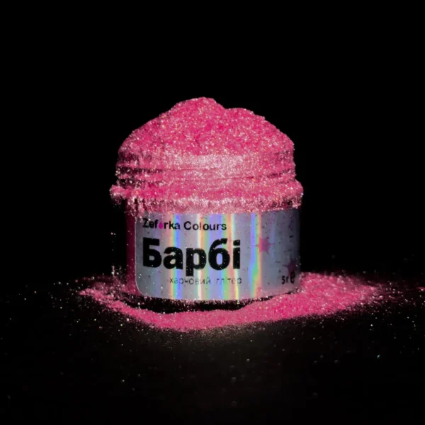 Харчовий глітер рожевий "Барбі", 5 г, Zefirka colours