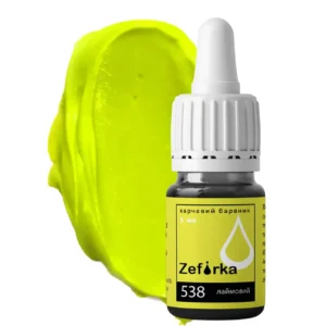 Гелевий барвник "Zefirka colours" №538, лаймовий, 5 мл