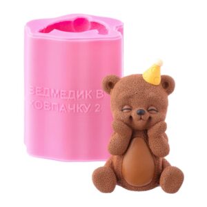Силіконовий молд Ведмедик в ковпачку 2 М14