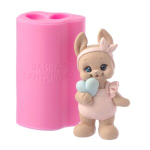  Силіконовий молд Зайка з бантиком 3 М25