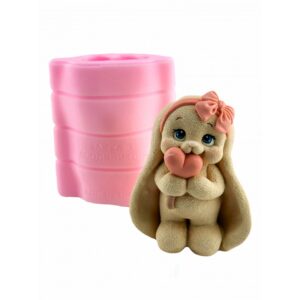 Силіконовий молд Зайка з льодяником