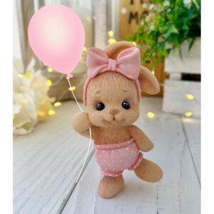 Силіконовий молд Зайка з бантиком 2