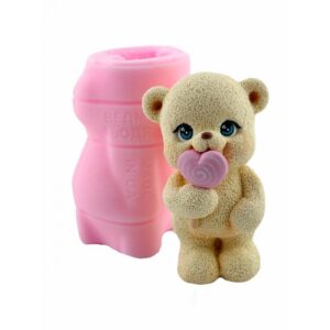 Силіконовий молд Ведмедик з льодяником