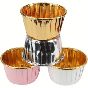 Фольговані формачки для кексів 25шт