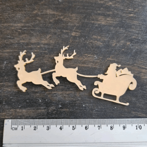 Топер "Санта на санях" #964