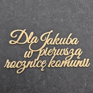 Топер "Dla Jakuba  w pierwszą rocznicę komunii"  #837