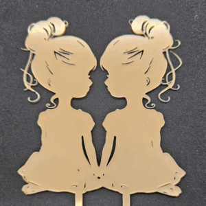 Топер контур силует близнючки #576