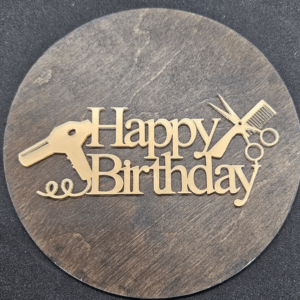 Топер "Happy Birthday" для перукаря перукарю #570