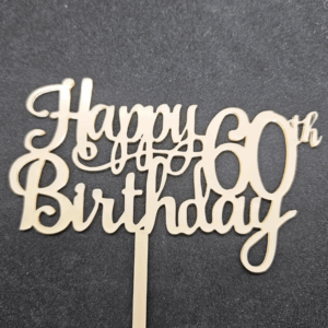 Топер "Happy Birthday 60th" #561