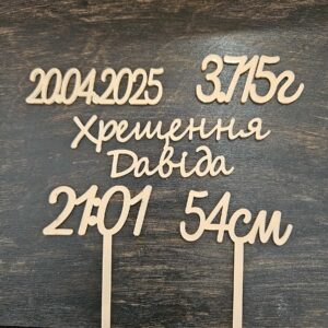 Топер "Хрещення Давіда" метрика #1006