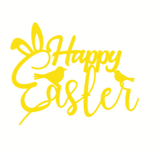 Топер "Happy Easter" з вухами зайця  #1112