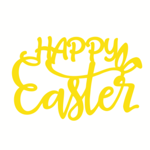 Топер "Happy Easter" з вухами зайця  #1113