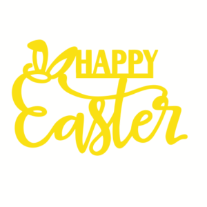 Топер "Happy Easter" з вухами зайця  #1114